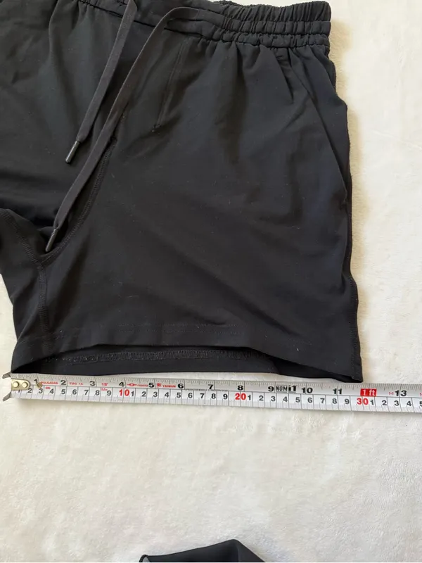 Lululemon Men’s Soft Jersey Shorts 5” Black Athleisure Drawstring Casual Size XS - Image 7