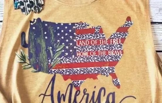 🆕American Map Land Of The Free Tank - Yellow XL🆕 - Image 2