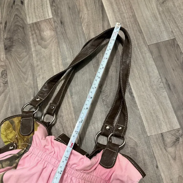Realtree Pink Camo Western Shoulder Bag Studded Rhinestone Buckle Purse Y2K - Image 8