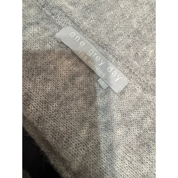 One Grey Day Alpaca Merino Wool Blend Back Cutout Sweater Gray Size L - Image 10