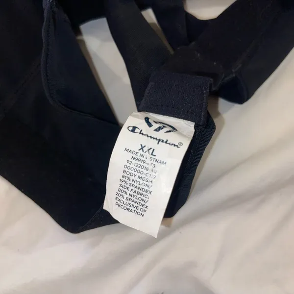 Champion Black Plus Size Sports Bra Sz XXL - Image 4