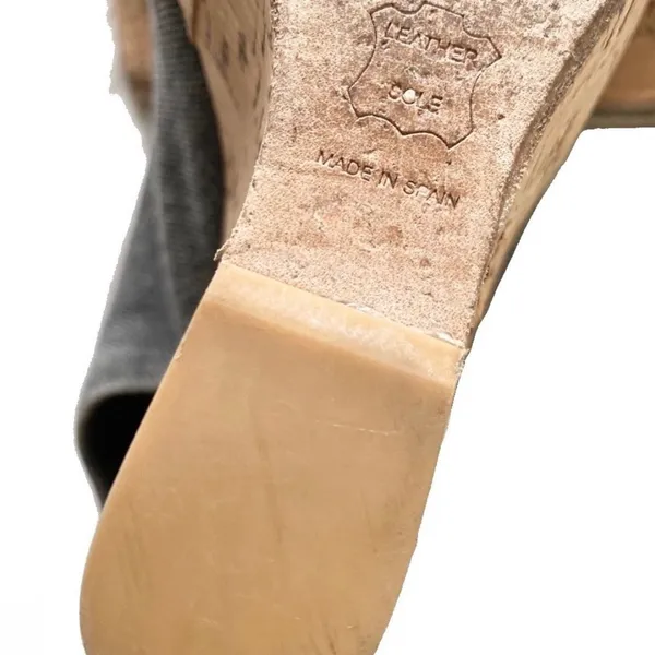 Stuart Weitzman  Slingback Cork Platform Tall Wedge Sandal  Gunmetal Grey  6M - Image 12