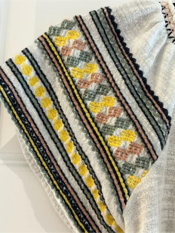 Lucky Brand Embroidered Peasant Top White Size 1X - Image 12