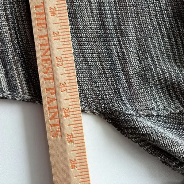 Free People Cardigan‎ Sweater Women S Grey Brown Space Dye Knit Cropped V-Neck - Image 9