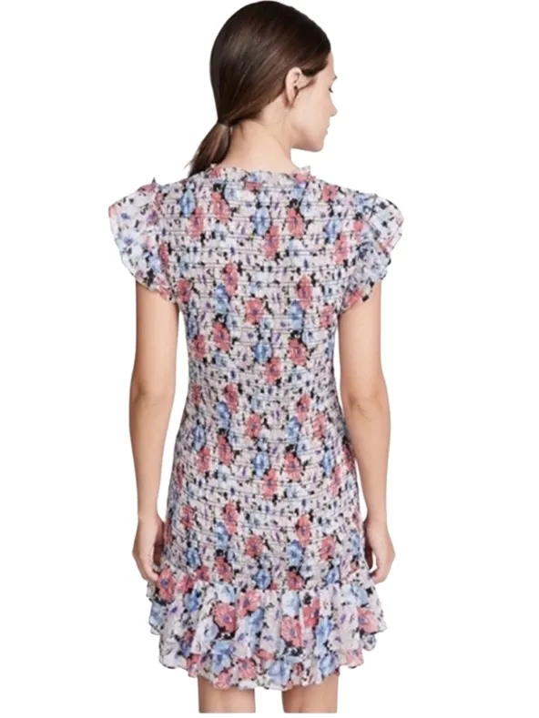 Veronica Beard Cici Floral Smocked Mini Dress. Not Lined Size 2 NWOT - Image 11