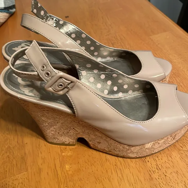 Sling back platform cork heels - Image 6