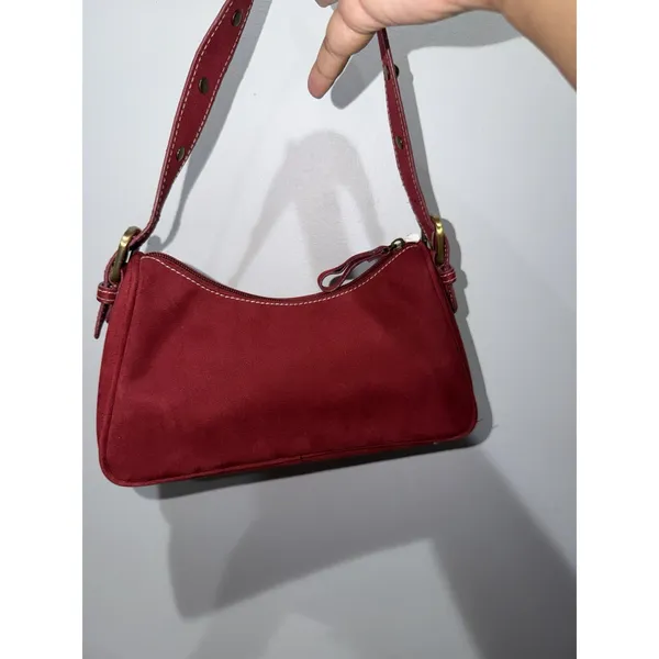 Vintage Y2K-era XOXO Red Mini Shoulder Bag Purse Gold Accents P - Image 4