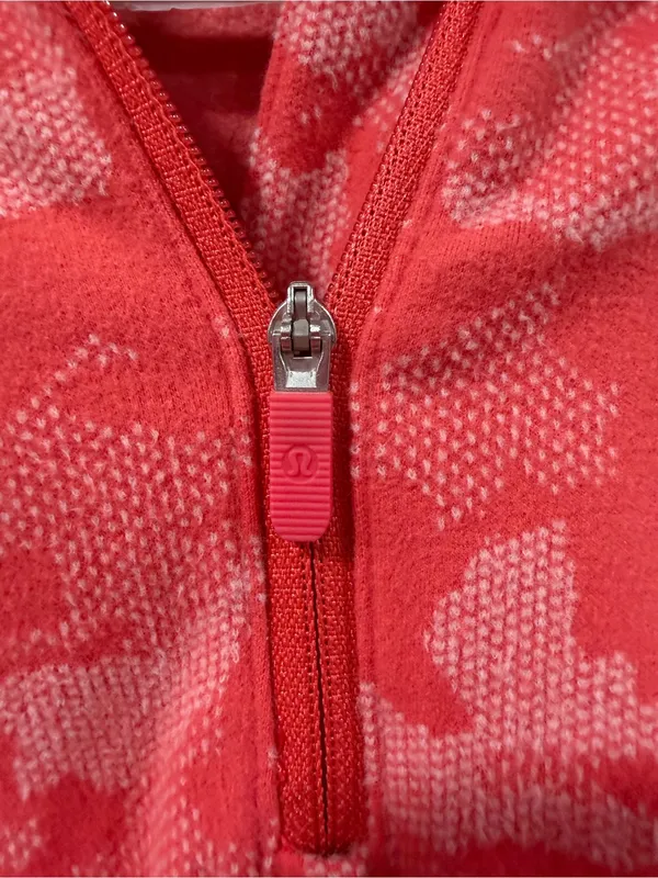 Lululemon it’s Rulu Run Cropped Half Zip Pink Camo - Image 8