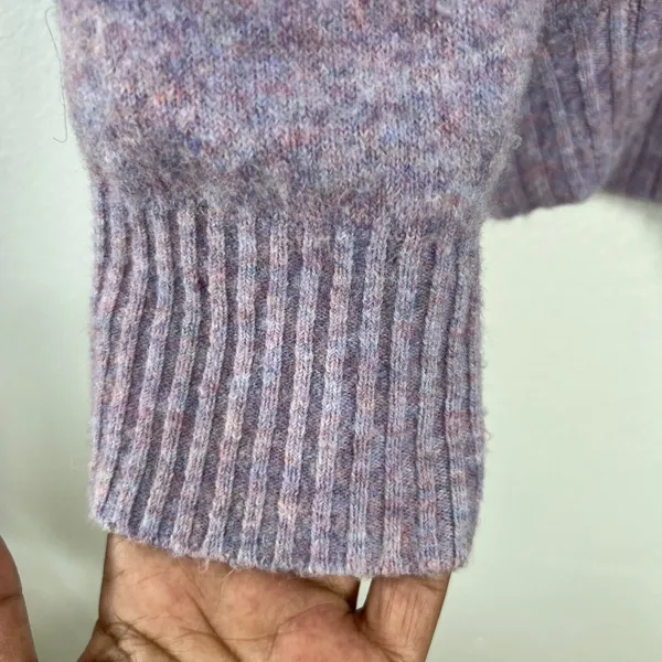 J. Crew Sweater Medium Pastel Super Soft‎ Yarn Alpaca Wool Blend Turtleneck Cozy - Image 9