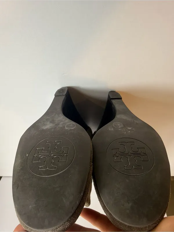Tory Burch Adrienne Suede Wedge Ankle Booties‎ Taupe Brown Size 7M - Image 13