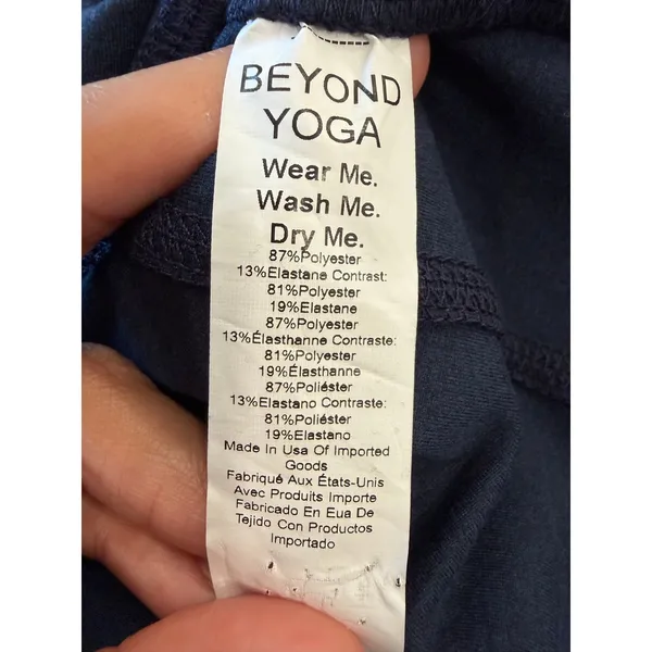 Beyond Yoga Spacedye High Energy Navy Activewear Breathable Hoodie NWOT Small - Image 6