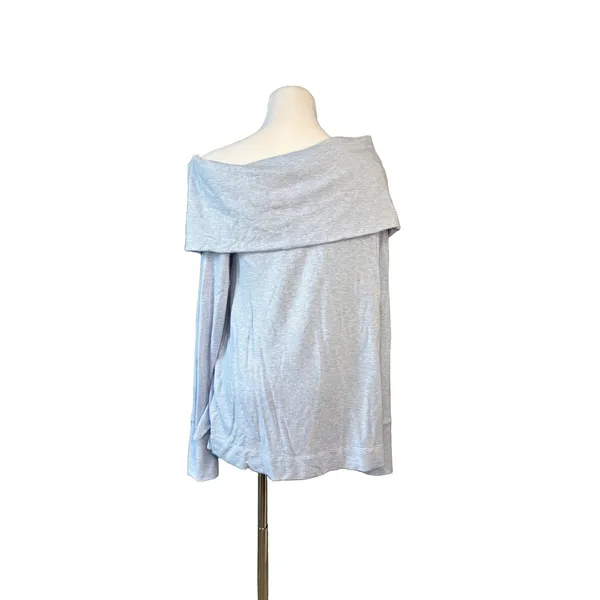 Lilly‎ Pulitzer 28247 Belinda Pullover Modal Heather Blue LARGE Shawl Neck Soft - Image 3