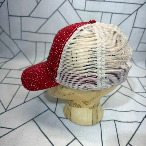 Infinity Her Trucker Hat OSFM Red Polka Dot‎ Coop Queen Chicken Patch Mesh Back - Image 2