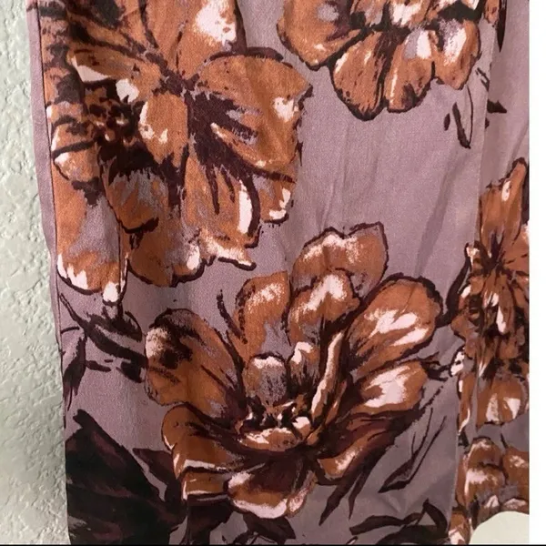 Leith Ladies Purple Floral‎ Tunic Mini Dress Flare Sleeves XS - Image 8