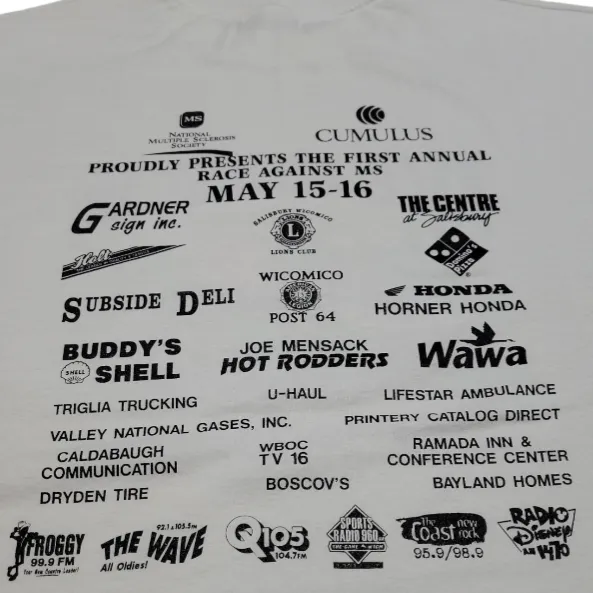 Hanes Vintage Shirt Size XXL Vintage 90s Shirt Race Against MS 1999 Graphic Tee Unisex T-shirt - Image 6
