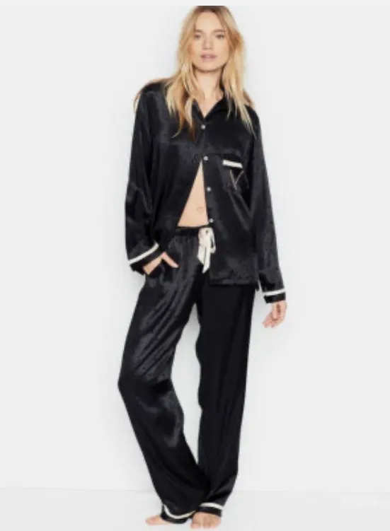 Victoria's Secret Black satin polka dot pajamas - Image 2