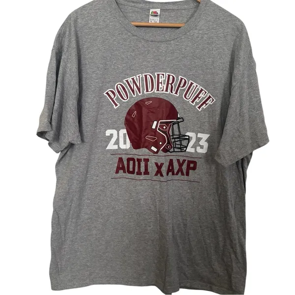 Fruit of the Loom 💥 AOII x AXP Powderpuff Football 2023 Crewneck Top - Image 2