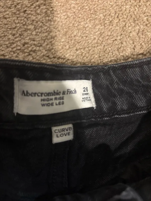 Abercrombie & Fitch Curve Love High Rise Wide Leg jeans - Image 3