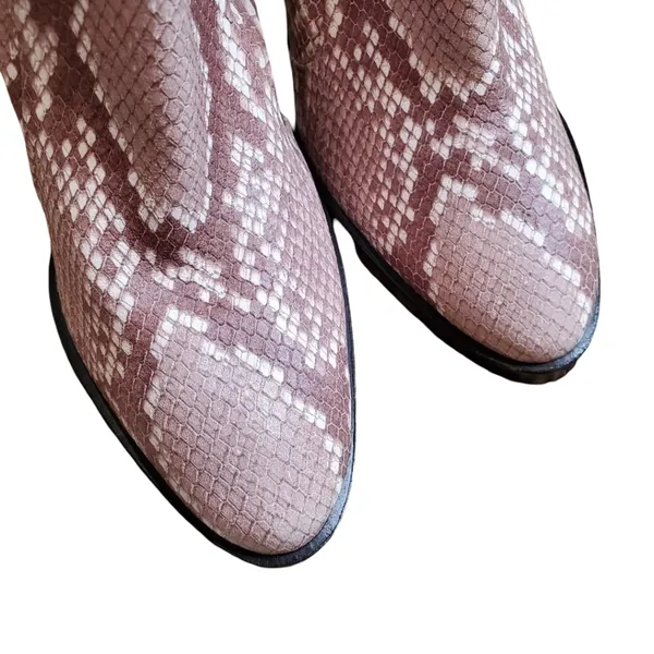 Steve Madden Todd Snake Embossed Boots Size: 9‎ - Image 7