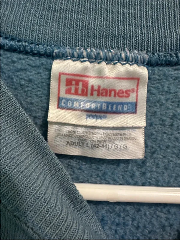 Hanes Blue Sweatshirt with Snowman Beach Graphic - Image 4