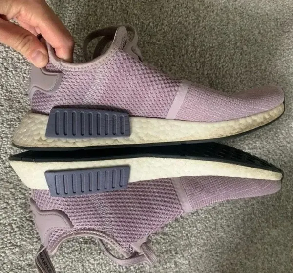 Adidas Boost NMD R1 Athletic Comfy Sneakers Light Purple Lavender Lilac 7.5 8 - Image 5