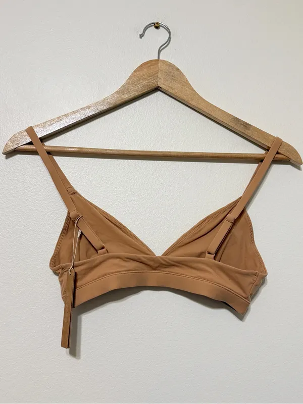 New Skims Fits Everybody Triangle Bralette Size Small Nwt Ochre Tan - Image 5