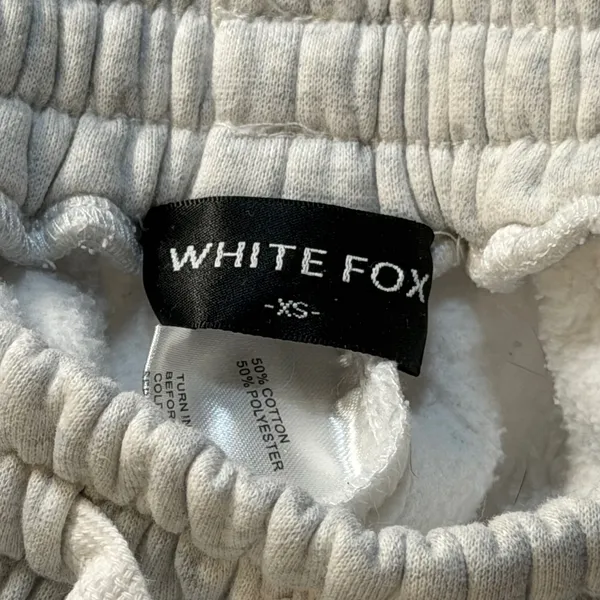 White Fox Boutique Sweatpants XS Heather Grey‎ Archive 6.0 Puff Print Joggers - Image 7