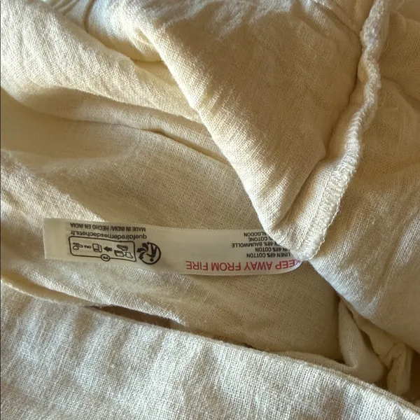 NWOT Free People X Free -Est Demi Wide Leg Linen Blend Pants In Tea Cookie S - Image 10