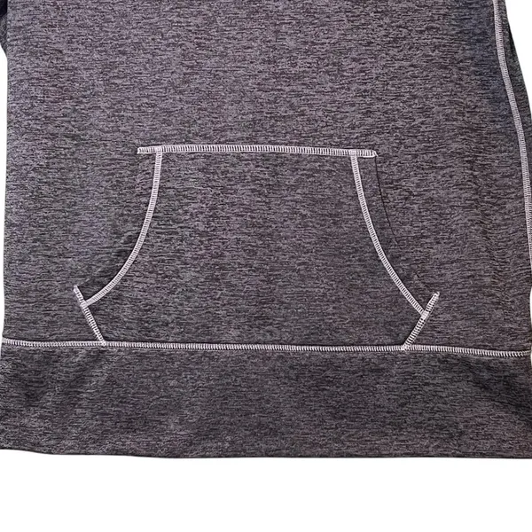 Nike Therma-Fit Hoodie Womens L Gray Mint Fleece Pullover Thumbholes Sweatshirt - Image 8