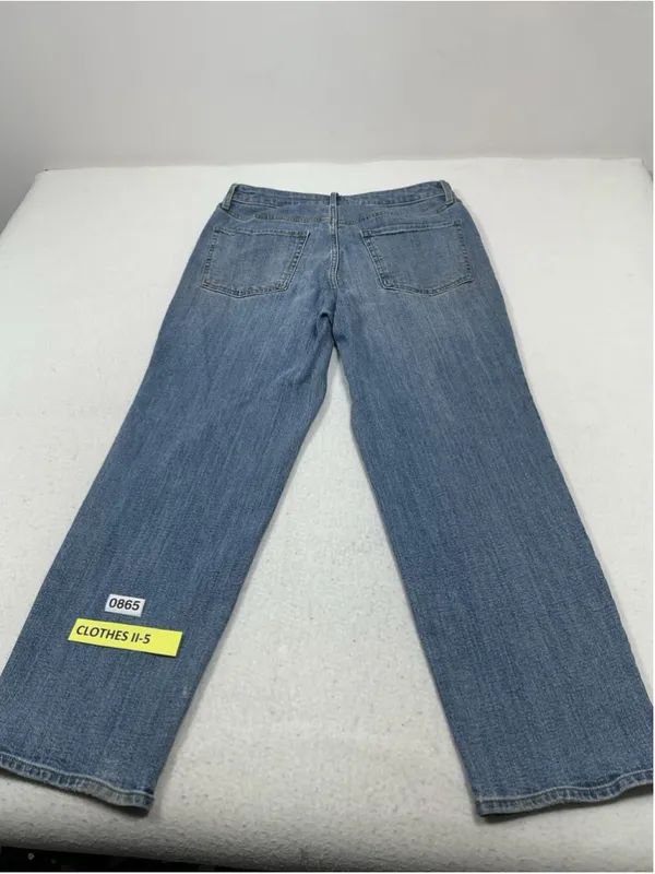 Woman’s Old Navy OG Loose High Rise Straight Stretch Medium Wash Blue Jeans 12 - Image 2