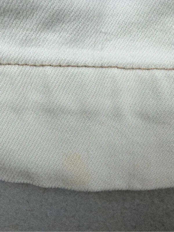 DL1961 Hepburn Cargo Jeans 24 Eggshell White High Rise Wide Leg 33" - Image 6