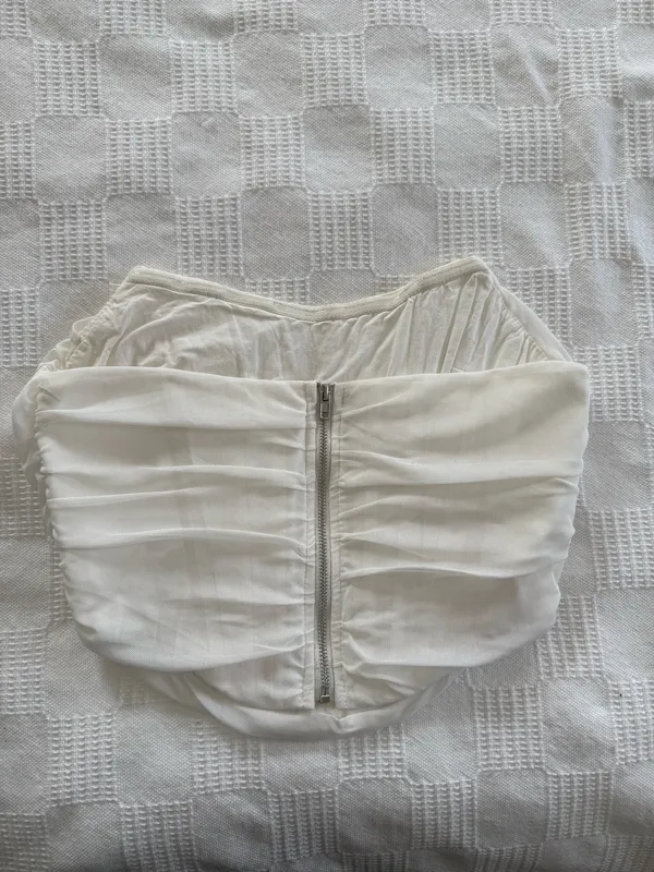 Strapless Corset Top White Size M - Image 3