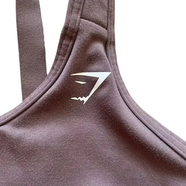 Gymshark Chocolate Brown Womens Sports Bra SZ S - Image 2