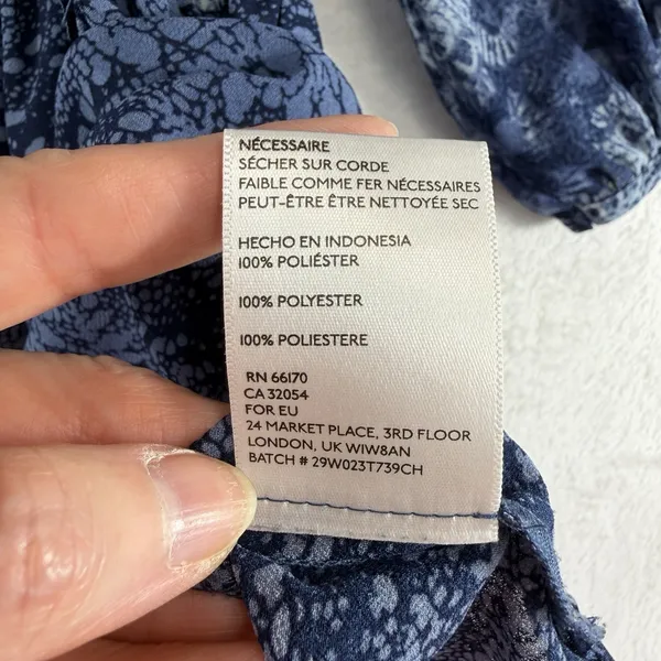 Anthropologie Ecote M Medium Peasant‎ Top Flowy Floral Print Blouse Oversized - Image 7