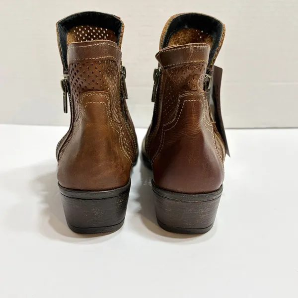 Sterling River Boots Womens 10 Brown Leather Perforated Western NWT - Image 4