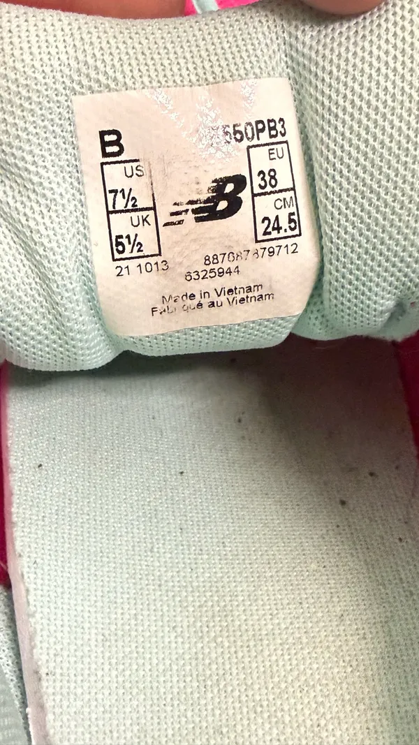 New Balance 550v3 running shoes sneakers women's size 7.5 - Image 8