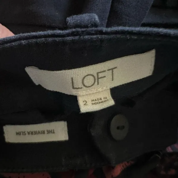 Loft navy business casual Riviera slim 2 minimalist slacks - Image 2