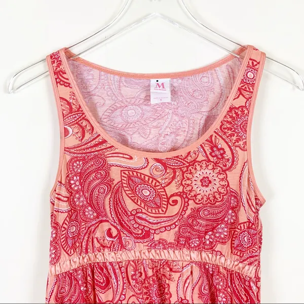 Isaac Mizrahi Peach Summer Paisley Dress - Image 7
