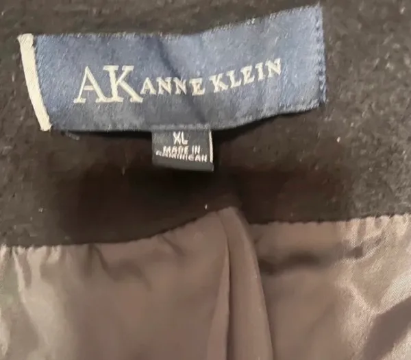 Anne Klein Vintage black wool blend fall trench coat - Image 3