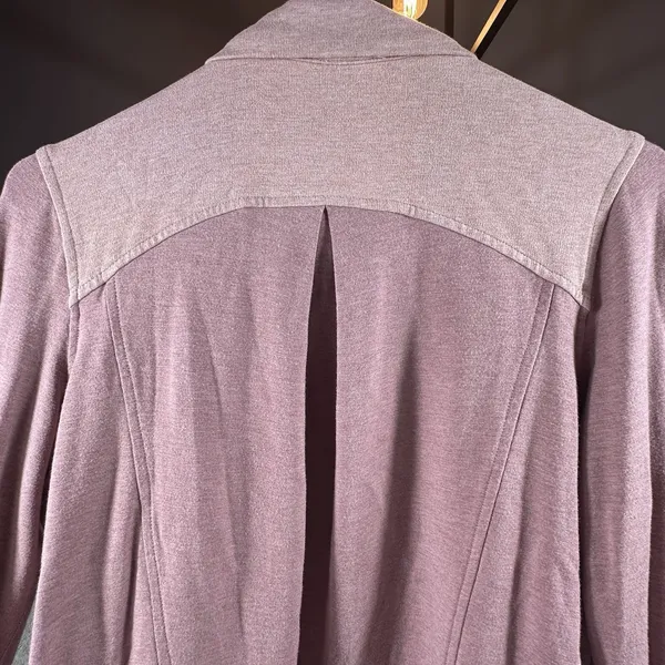 Lululemon Coast Wrap Heathered Mod Rose 8 Funnel Neck Jacket Button Cocoon - Image 13