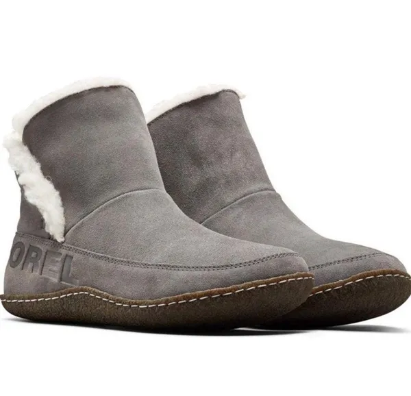 Sorel Nakiska Faux Fur Lined Bootie in Gray , women's size US 10 EU 41 NEW - Image 9