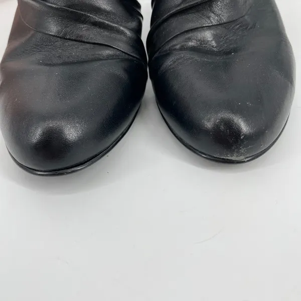 Sofft Black Leather‎ Heeled Mules Size 9M Dressy Slip On Heels Comfort - Image 4