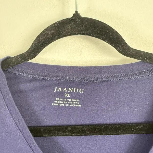 Jaanuu Princess‎ Seams V-Neck Scrub Top Cesi Slim Leg Navy Blue READ Women XL/LT - Image 5