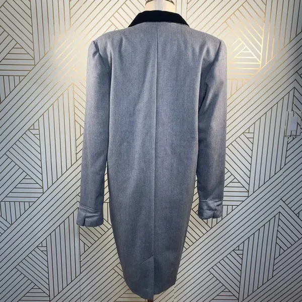 Henri Bendel Vintage Velvet‎ Collar Zip Shift Dress - Image 7