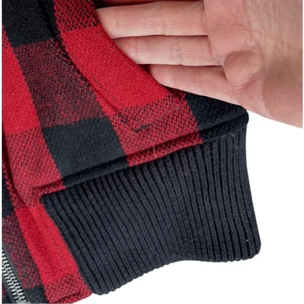 EUC Madewell Buffalo Plaid Sherpa Lined Zip Front Vest Size XS - Image 8