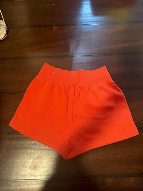 Nike Women's phoenix fleece knit shorts rust orange - Image 4