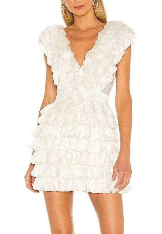 Majorelle Theodore Mini Dress in White - Image 2