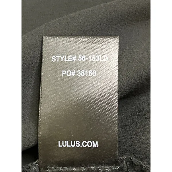 Lulus Essence of Style Black Maxi flowing skirt side slit Dress, size XS - Image 13