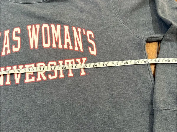 MV Sport Texas Woman’s University Sweatshirt S Blue Collegiate Crewneck - Image 5
