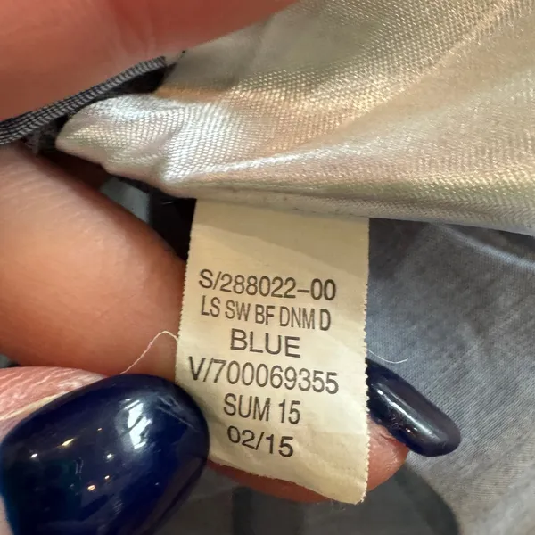 Banana Republic long sleeve tencel chambray button down blue size large - Image 5